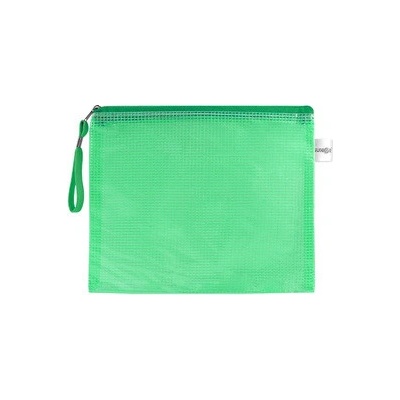 Síťovaná obálka se zipem PVC / A5, zelená 479024