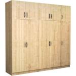 TopMebel Петкрилен гардероб Victoria TopMebel с шкаф в цвят дъб 250x60x240cm - topmebel - 1 452,44 лв