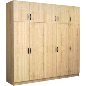 TopMebel Петкрилен гардероб Victoria TopMebel с шкаф в цвят дъб 250x60x240cm - topmebel - 1 452,44 лв