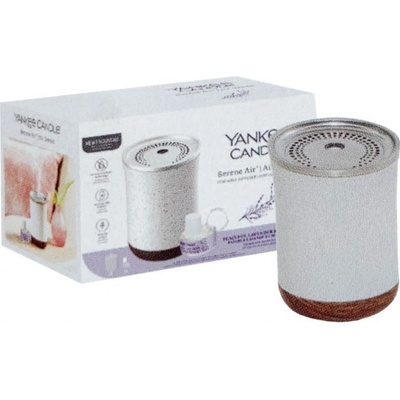 Yankee Candle Serene Air difuzér + Peaceful Lavender & Sea Salt 0,5 kg