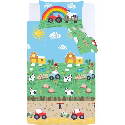 Catherine Lansfield Двойно детско спално бельо 200x200 cm Farmyard Animals - Catherine Lansfield (BD/56964/W/DQS/BL)