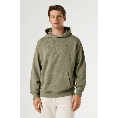 Pepe Jeans GEO HOODIE SMALL LOGO khaki zelená