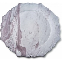 Mondex Dekoratívny tanier Blanche IX 33 cm ružový mramor