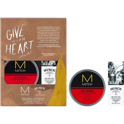 Paul Mitchell Mvrck Groom Style změkčující olej na holení 30 ml + modelovací hlína 85 g darčeková sada