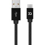 Xqisit Кабел Xqisit Cotton USB C 3.0, черен, 1.8 м (Xqi000076)