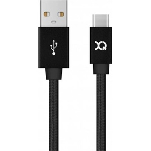 Xqisit Кабел Xqisit Cotton USB C 3.0, черен, 1.8 м (Xqi000076)