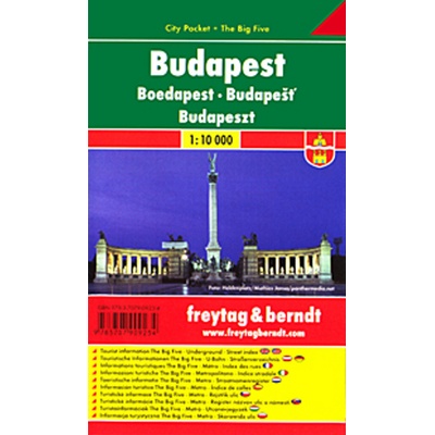 Budapest city plan centrum lamino 1:10 000