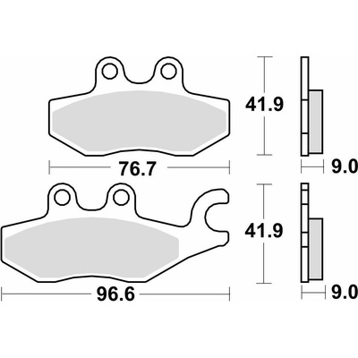 Braking brzdové destičky (semi-metalická směs SM1) (2ks) M501-198
