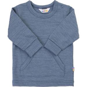 Joha Детски вълнен пуловер Joha Kid's Blouse L/S with Belly Pockets Merino jumper - Dark Blue - размер 100 (704-6192-0215)