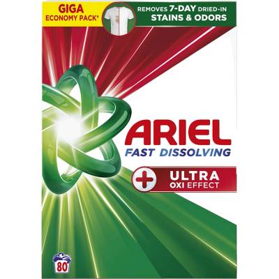 Ariel +Ultra Oxi Effect prací prášek 4,4 kg 80 PD