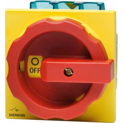 Siemens Vačkový spínač 0-1 3P 32A vestavný žlutočervený IP65 3LD2203-0TK53