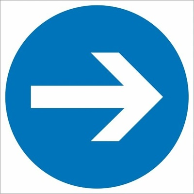 Piktogram Prikázaný smer - 50x50 mm, SAMOLEPKA PVC