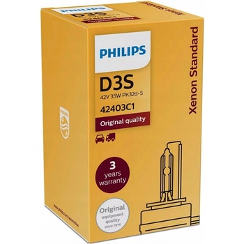 Philips Xenon Standard D3S 42V 35W 1 ks / Autožárovka Xenon / patice PK32d-5 (8727900378283)