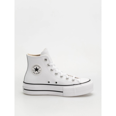 Converse členkové tenisky Chuck Taylor All Star Lift Clean Leather Hi biela