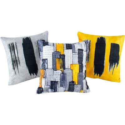 Walia Mustard City 43 x 43 cm 3 ks