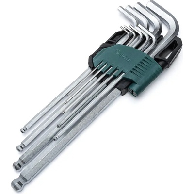 Sata Tools Zástrčné šestihranné klíče 1,5÷ 10 mm extra dlouhé s koulí 9 ks ST09101ASJ