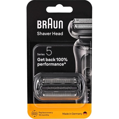 Braun Резервна глава за електрическа самобръсначка BRAUN Series 5, черна, 54B (8700216051330)