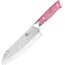 SOK Pink Stone Tsuchime Damascus Nůž kuchyňský Santoku 180 mm