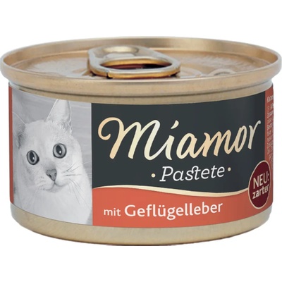Miamor 12х85г Miamor Pastete, консервирана храна за котки - птичи дробчета