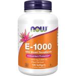 NOW NOW Vitamin E-1000 Natural (Mixed Tocopherols), 100 Softgels