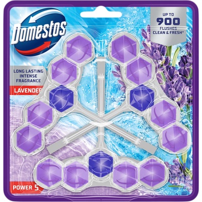 Domestos Power5 Освежаващо блокче за тоалетна Лавандула (3x50g) (8720182926081)