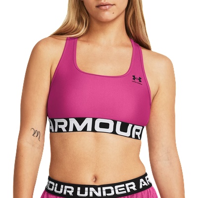 Under Armour Сутиен Under Armour HeatGear® Armour Mid Branded Bra Розов Velikost XS