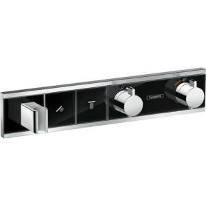 Hansgrohe RainSelect - Термостатична душ-батерия за вграждане, с 2 изхода, черна/хром 15355600 (15355600)
