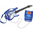 JOKO Elektrická gitara mikrofón kombo sada 3v1 modrá