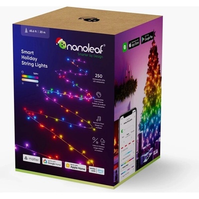 Nanoleaf Essentials Smart Holiday String Lights Starter Kit 20 m