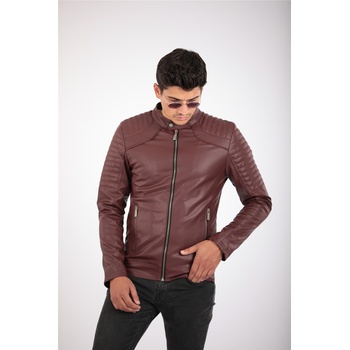 narmart Мъжко кожено яке - Бордо 2021083174 (311820_Бордо)