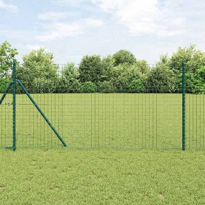 OMAXI Euro plotové kotvení 25 x 1 m Ocel potažená PVC Zelená Síťovina 236685
