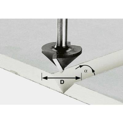 Festool 491001 Fréza na sadrokartón Dĺžka 49 mm Vonkajší Ø 32 mm Pracovná dĺžka 16 mm Ø hriadeľa 8 mm