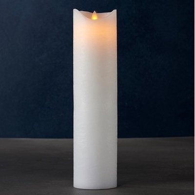 SIRIUS Vosková LED sviečka exclusive, 30 cm, biela