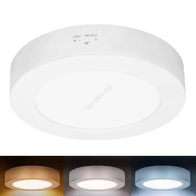 WD240-W - LED панел 2 в 1 LED/12W/230V 3000/4000/6000K Ø17 см IP54 бял (SL1665)