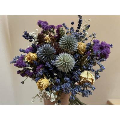 HAND MADE Velká sušená míchaná kytička levandule