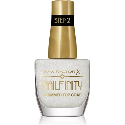 MAX Factor Nailfinity Shimmer Top Coat гел топ лак за нокти за лъскавина и блясък цвят 102 Starry Veil 12ml