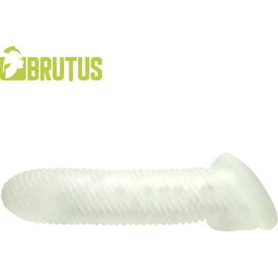 Brutus Almighty Ribbed Cock Sheath 18cm Clear