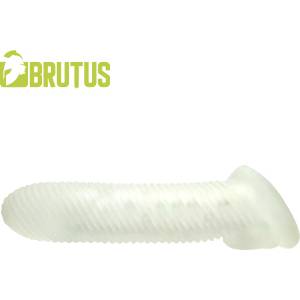 Brutus Almighty Ribbed Cock Sheath 18cm Clear