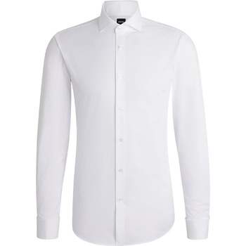 HUGO BOSS Риза с дълъг ръкав Boss Men's Long Sleeve Oxford Shirt - White