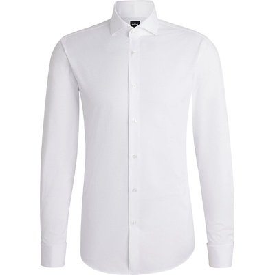 HUGO BOSS Риза с дълъг ръкав Boss Men's Long Sleeve Oxford Shirt - White