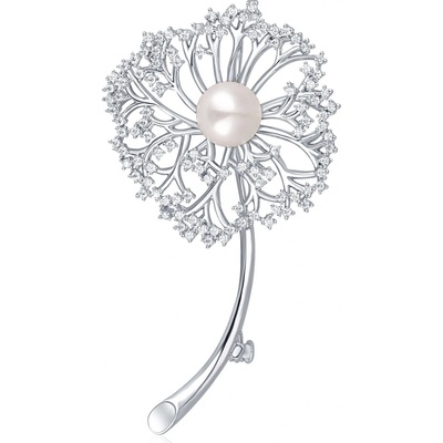 JwL Luxury Pearls brošňa s perlou Púpava JL0664