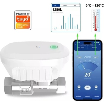 Image 1 of Frankever Смарт сферичен кран с измерване на температура и разход на вода