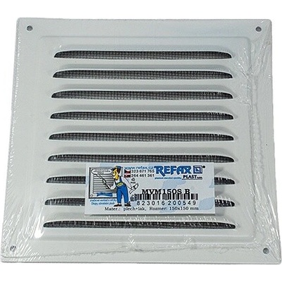 Refax se síťkou 150 x 150 mm Bílá pozink