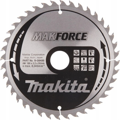 Makita pilový kotouč 190x30mm 40T B-08486