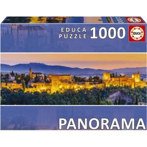 Educa Панорамен пъзел Educa - Алхамбра, Гранада, 1000 части (EDU19576)