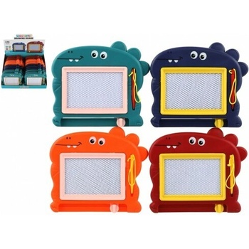 Magnetická tabulka kreslící plast 15x13cm - mix barev