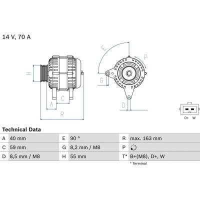 Generátor BOSCH 0 986 038 390 (0986038390)