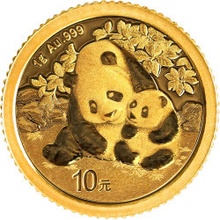 China Mint / Shanghai Mint Zlatá mince 10 Yuan China Panda 1 g