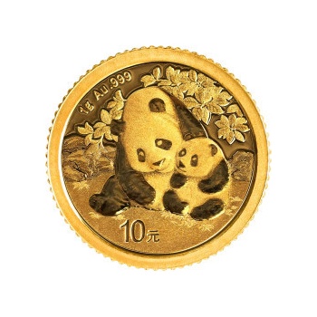 China Mint / Shanghai Mint Zlatá mince 10 Yuan China Panda 1 g