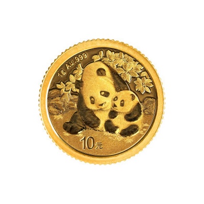 China Mint / Shanghai Mint Zlatá mince 10 Yuan China Panda 1 g